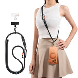 Phone Lanyard with Hanging Loops, Adjustable Anti Theft Phone Strap Crossbody for iPhone 17 Pro Max,Skin-Friendly,2 Tabs, Universal Cell Phone Neck