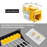 Ul Listed Cat6 Keystone Jack 10-Pack, Rj45 Keystone Jack, 90-Degree Ethernet K