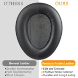 Professional Replacement Ear Pads For Jlab Jbuds Lux Anc Wireless Headphones, Earpads Cushions With Soft Protein Leather, High-Density Noise Isolation Foam - Black