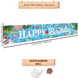 XL Pool Party Birthday Banner 118×20 — Fun Pool-Themed Birthday Decor