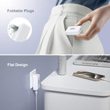 Usb C Wall Charger 40W, 4-Port Flat Usb C Charging Block Dual Pd+Qc Slim Fast Foldable Wall Plug Travel Compatible For Iphone 16 15 Pro Max 14 13 Ipad Watch Galaxy S24 Pixel,2Pack Black White