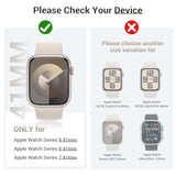 [3Pcs For Apple Watch Screen Protector Case 41Mm Series 9/8/7 Accessories, Iwatch Protective Face Cover For Women Men, Tempered Glass Film Hard Bumper For Iphone Watch 41 Mm