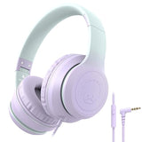 L22 Wired Headphones For Kids Girls Boys Women With Microphone, Foldable Stere