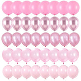 60Pcs Pink Balloon Set - Chrome, Pearl, Macaron & Light Pink for Party Decor