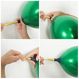 Metallic Chrome Green Balloons: Double Stuffed Latex, Party Decoration (30-Piece Set, 12")