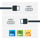 StarTech.com 4m USB C Cable w/ PD - 13ft USB Type C Cable - 5A Power Delivery - USB 2.0 USB-IF Certified - USB 2.0 Type-C Cable - 100W/5A
