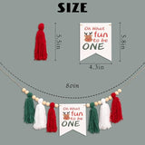 Christmas High Chair Banner Reindeer Tassel Garland for Baby Birthday Party