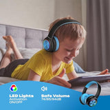 PowerLocus PLED Kids Bluetooth Headphones, Kids Wireless Headphones with LED L