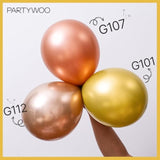 140-Pc Black & Gold Balloon Arch Kit Mixed 18/12/10/5" Sizes