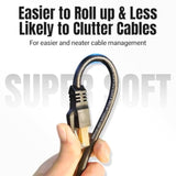6.6Ft Cat8 Ethernet Cable Ultra Flexible, Super Soft Network Patch Cord High S
