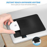 Mouse Holder For Laptop Stick On, Laptop Mouse Holder, Universal Wireless Mouse Pouch Case For Magic Mouse, Adhesive Pocket Sleeve, No Glue Residue, Compatible With Ipad Or Macbook, Black