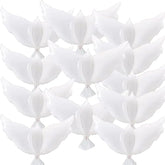 12Pcs 36-Inch White Dove Balloons for Wedding, Memorial, and Party Decor
