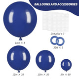 129pcs Navy Blue Balloon Kit Different Sizes for Birthday Graduation Baby Shower Wedding