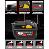 12.0Ah Replacement For Milwaukee 18V Battery&Charger Combo Kit Compatible With Milwaukee 18V Battery 12.0 High Output Battery 48-11-1815 48-11-1860 48-11-1890 48-11-2230 48-11-2830 (Multi)