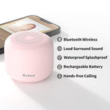 Portable Bluetooth Speakers With Strap Easy To Carry, Wireless Ipx5 Waterproof Mini Speaker With Loud Stereo Sound, 20 Hours Playtime, Rechargeable Battery, Built-In Microphone, Pink