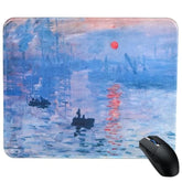 Square Mouse Pad 260X210Mm (10.2"X8.3") - Non-Slip Natural Rubber Base, Washable And Smooth Fabric Surface, Stitched Edge For Laptop, Mouse, Computers, Office (Sunrise Painting)