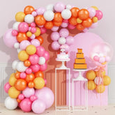 Pastel Balloon Garland Arch Kit: Pink, Yellow & Orange Party Decorations