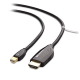 Cable Matters Mini DisplayPort to HDTV Cable in Black 6 Feet - Thunderbolt and Thunderbolt 2 Port Compatible