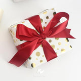 Red Ribbon 1-1/2 Inch Satin Ribbon, Red Double Faced Satin Ribbon For