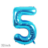 Blue 5th Birthday Balloon Set – 11pcs Foil & Confetti Balloons for Kids Party Decor