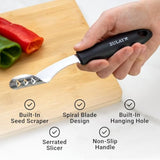 Jalapeno Corer & Seed Remover β 430 Stainless Steel Pepper Coring Tool With Serrated Blade For Effortless Deseeding β Chili, Bell Pepper And Jalapeno Core Remover For Cooking & Grilling