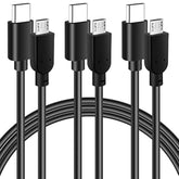 Usb-C To Micro Usb Cable 6Ft (3-Pack), Fast Charging & Data Sync, Compatible With Type C Wall Chargers, Samsung Galaxy S7 Edge, S6, S5, Kindle, Ps4 Controller, Fire Tv Stick, Xbox One, Camera, Etc