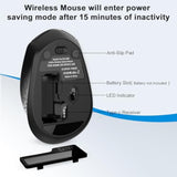 Wireless Mouse, 2.4G Silent Cordless Mouse For Laptop, Mouse With 6 Buttons An