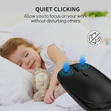 Small Wireless Mouse, Slim Mini Mouse, Portable Computer Mice With Usb Receiver, Quiet Click, 2400 Dpi, 2.4Ghz Cordless Silent Mice For Laptop Pc - Black