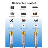 Rca Y Splitter Rca/Phono Splitter Cable 1 Male To 2 Female Gold-Plated Plug Rc