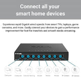 Ethernet Switch, 8 Port Gigabit Unmanaged Desktop Plug And Play Sturdy Metal Housing Fanless Design Eee (Dgs-108Gl-V2)