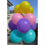 60 Count 12 Inch Latex Balloons For Birthday Wedding Party Decorations - Purple Teal Pink Yellow Baby Shower Supplies, Spring Summer Balloon Pack