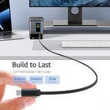105W Charging StationMagSafe Compatible,6-in-1 Charging Dock,Gan Retractable Charger with Dual 65W Cables,USB-C Fast Charging for iPhone,