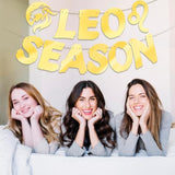 Gold Leo Season Banner Big Leo Energy July August Birthday Zodiac Party Decor