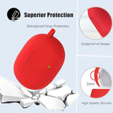 For Beats Studio Buds Case, Studio Buds Plus Case Cover With Cute Cherry Charm Keychain,Soft Silicone Skin Cover Protective Case For New Beats Studio Buds+ Earbuds For Women Men Red