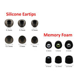 Accessories Set For Jay Bird Bluebuds X, X2, X3 & X4 Sport Headphones (3 Pair Memory Foam, 3 Pair Silicone Rubber Replacement Earbuds, Ear Tips & 1 Charging Clip)