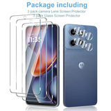 3-Pack Screen and Camera Lens Protector for Moto G 2025 9H Bubble-Free