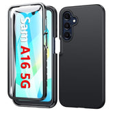 Samsung Galaxy A16 5G Case with Built-In Screen Protector, Rugged Silicone