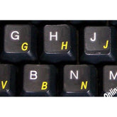 Online-Welcome Portuguese Traditional Keyboard Label with Yellow Lettering Tra