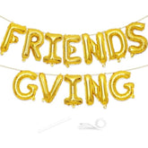 16 Inch Friendsgiving Gold Foil Balloons Banner Thanksgiving Fall Party Decor