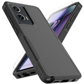 For Moto G Stylus 5G 2024 Case: Dual Layer Protective Heavy Duty Cell Phone Cover Shockproof Rugged With Hd Screen Protector - Military Protection Bumper Tough - Motorola Moto G Stylus 5G 2024, Black