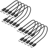 10-Pack Usb C Charger Cable,1Ft Bulk Short Cables, Multipack 60W Fast Charge Usb-C To Type C Charging Cords, Black