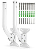 2-Pack Universal Antenna Mount Heavy-Duty Reversible J-Pole Bracket For Outdoor Antennas, Wifi Extenders, Wireless Bridges, Point-To-Point, Starlink Weatherproof Wall Or Pole Mount. (Ub-Am) Comp.