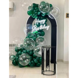 Dark Green Balloons - Forest Green Balloons 12 Inch Round Latex Balloon With Ribbons Shiny Party Balloon For Birthday Football Baby Shower Jungle Safaril Theme Party Decorations, 50Pcs
