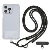 Universal Phone Lanyard Adjustable Crossbody Strap for iPhone 16 Pro Max Black