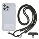 Universal Phone Lanyard Adjustable Crossbody Strap for iPhone 16 Pro Max Black
