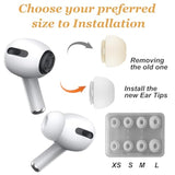 4 Pairs Of Replacement Ear Tips Compatible With Airpods Pro - Comfortable Silicone Ear Tips For Secure Fit, Noise Isolation, Sweat Resistance And Improved Sound Quality