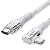 100W Usb C To Type C 90 Degree Cable 10Ft, Usb 3.1 Gen 2 10Gbps Data 5A Power