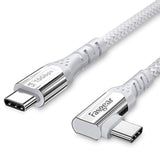 100W Usb C To Type C 90 Degree Cable 10Ft, Usb 3.1 Gen 2 10Gbps Data 5A Power