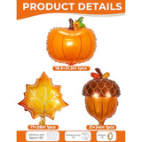 146PCS Fall Thanksgiving Balloon Arch Kit with Orange Gold Pumpkin Balloons