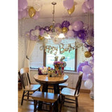 Purple And Gold Balloons, 50Pcs 12 Inch Purple Gold White Balloons Metallic Purple Balloons Pastal Purple White Balloons For Purple Birthday Decorations Shower Princess Theme Party Decorations